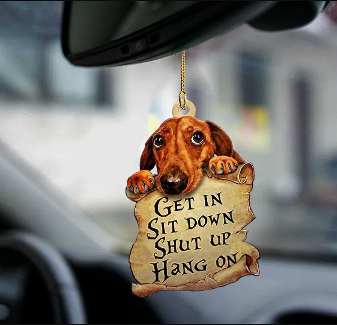 Car Pendant Sleeping Dog Angel Home Decor Acrylic Showcase Hanging Ornaments For Doors