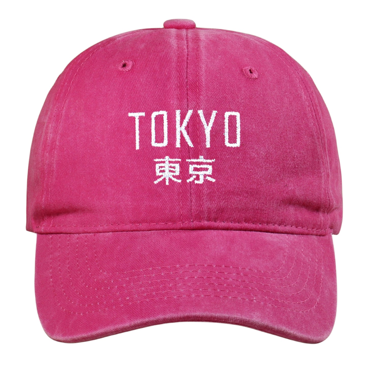 New Retro Washed Simple Tokyo Letters Hat