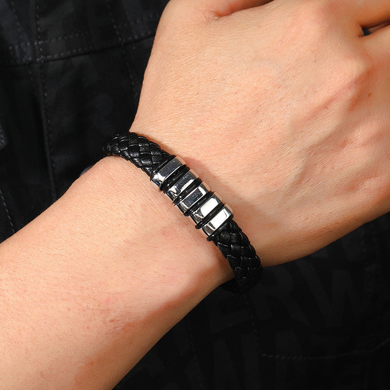 Multi-layer Leather Woven Bracelet Wrist Ring