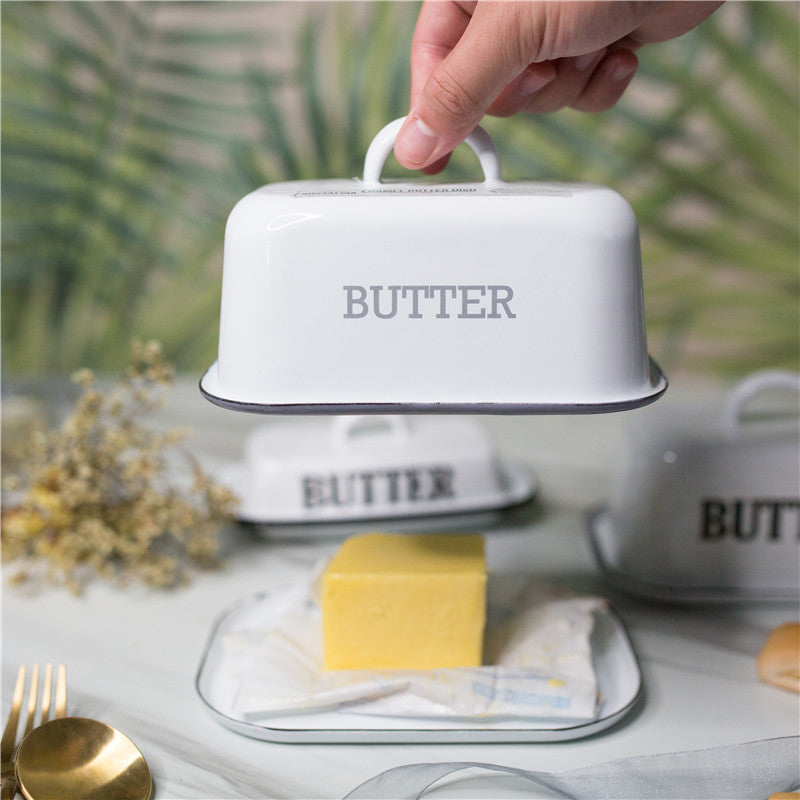 Thickened Enamel Butter Box Cheese Storage