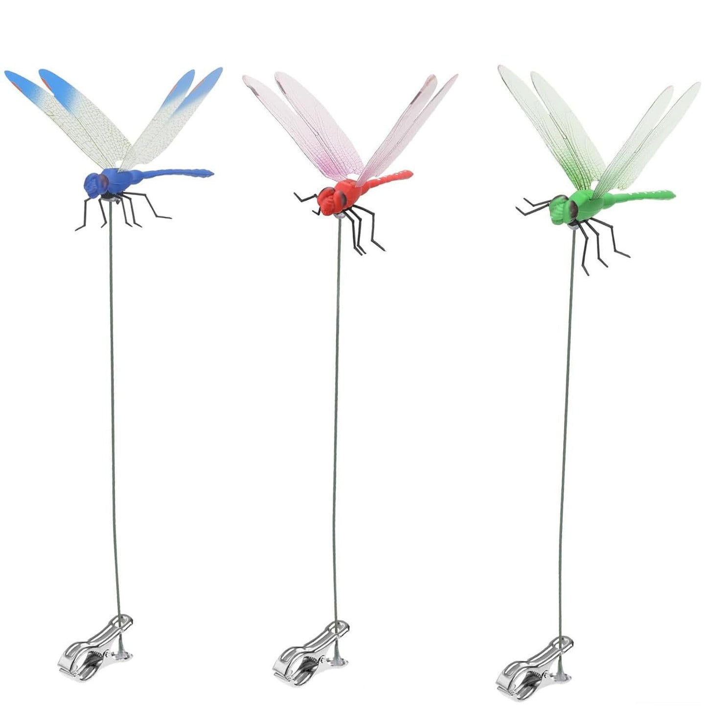 Simulation Dragonfly Grass Garden Decoration Clips