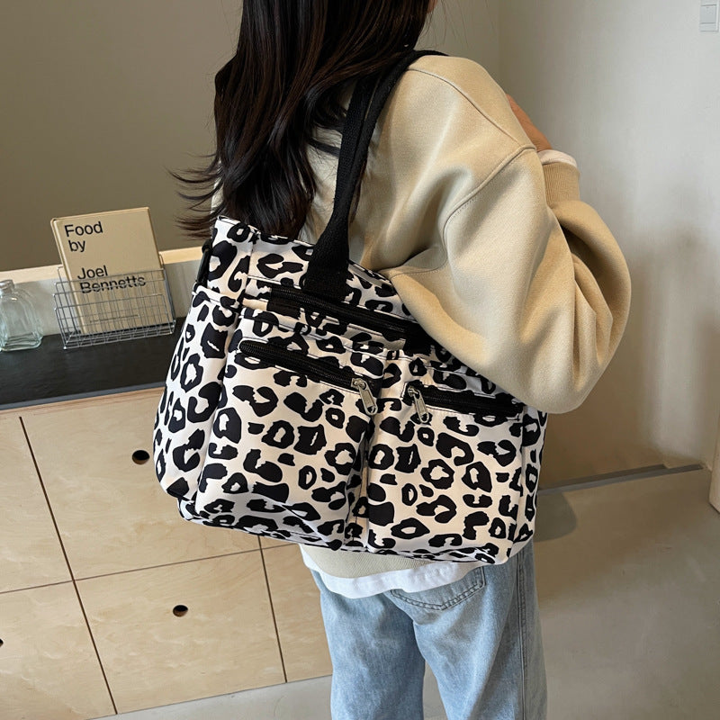 Large Capacity Leopard Print All-match Shoulder Messenger Bag