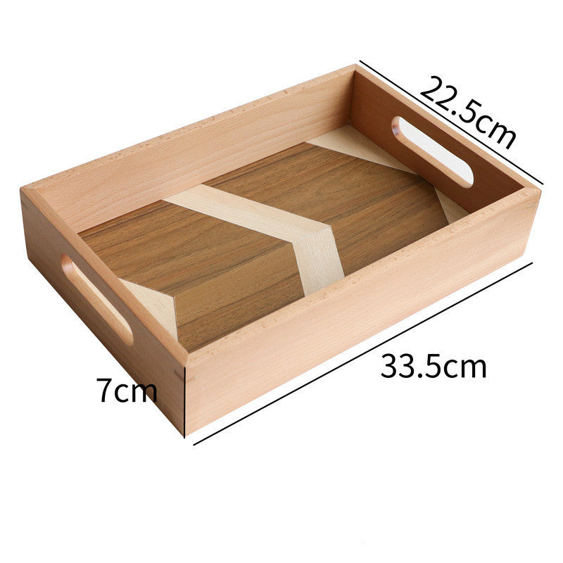 Wooden fruit cake tray