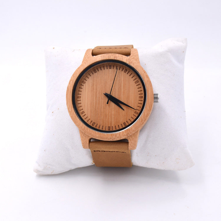 Wooden quartz wood watch