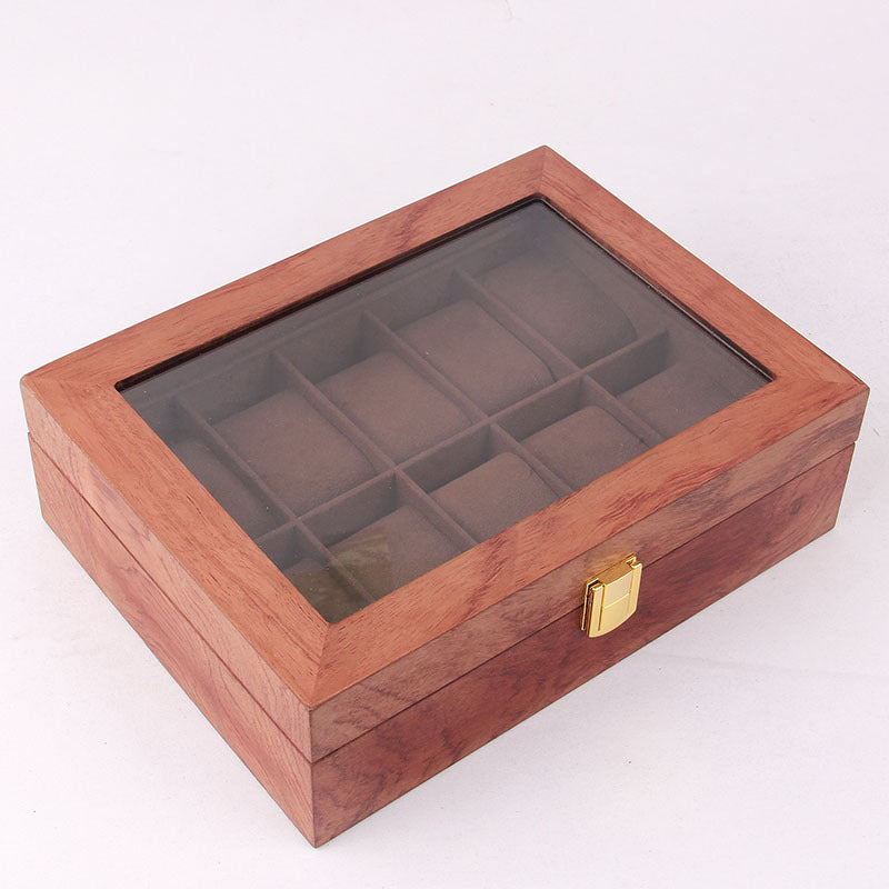 High-end clamshell wooden watch box