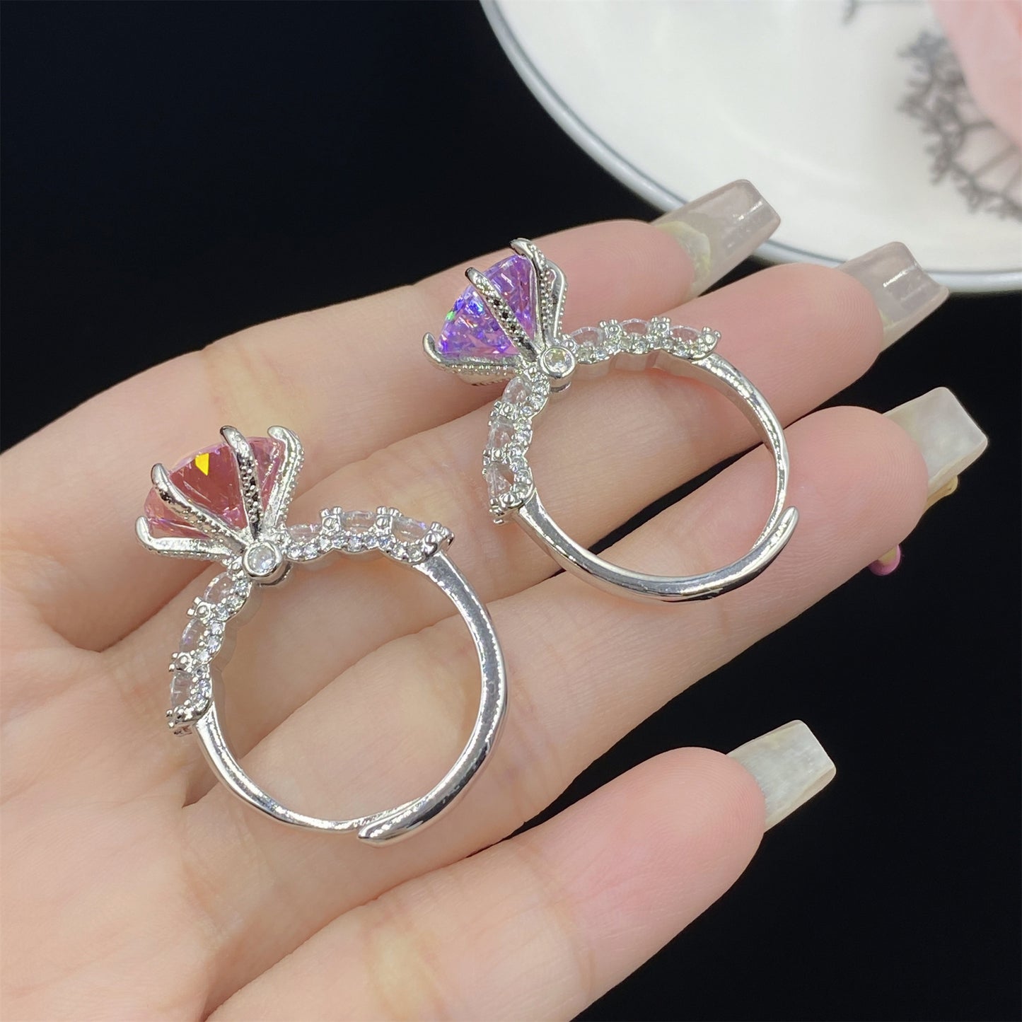 5 Karat Starry Sky Cut Spodumene Purple Zircon