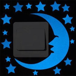 Blue Luminous cartoon switch sticker