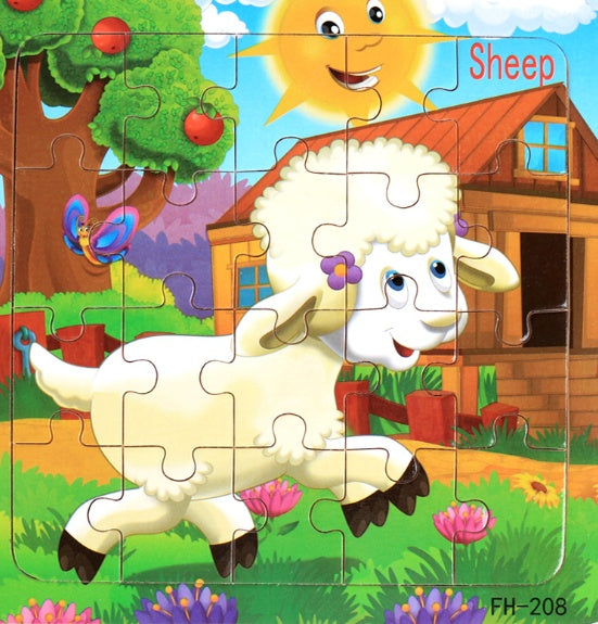 Wooden jigsaw puzzle toy