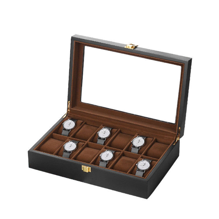 12-digit wooden watch storage box