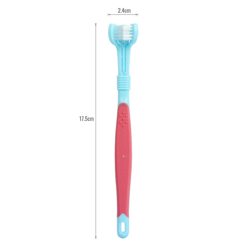 Pet Supplies Three-head Toothbrush Oral Cleaning