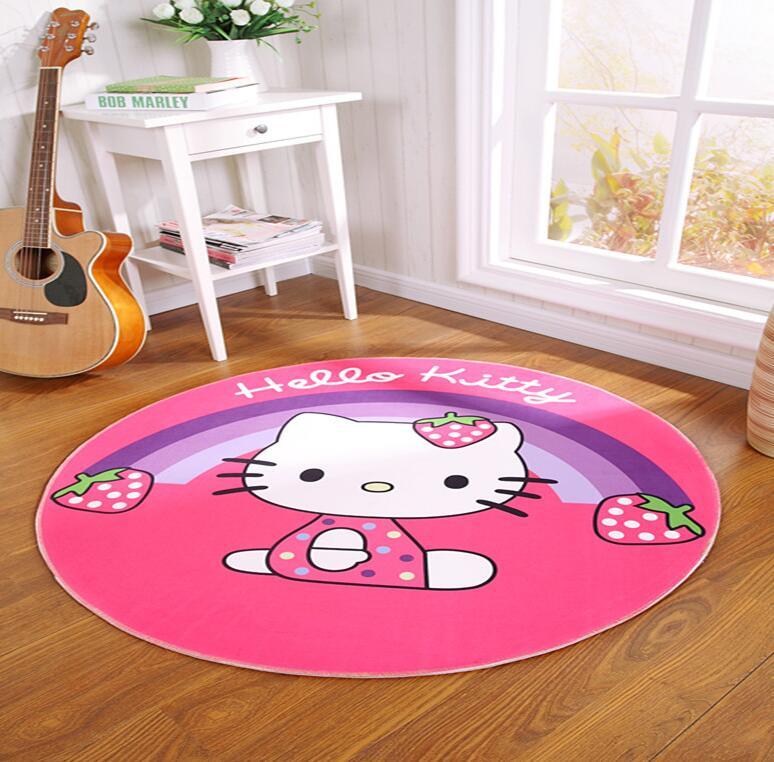 80CM Cartoon Round Carpet Children's Bedroom Card Captor Sakura Magic Circle Carpet Eco-Friendly Rug Computer Chair Mat