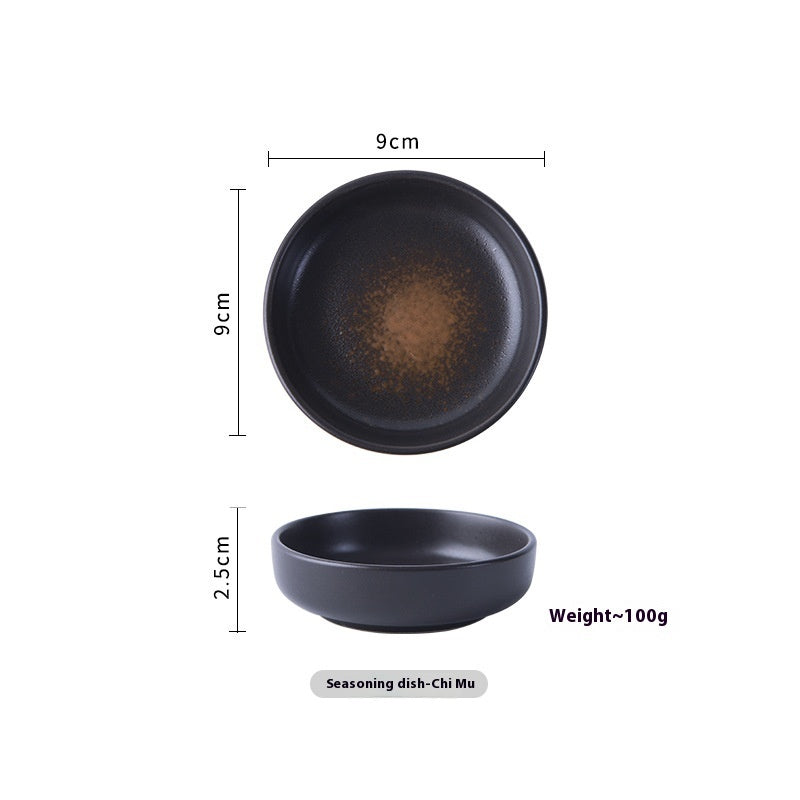 Creative Circular Japanese Seasoning Dish For Household Use