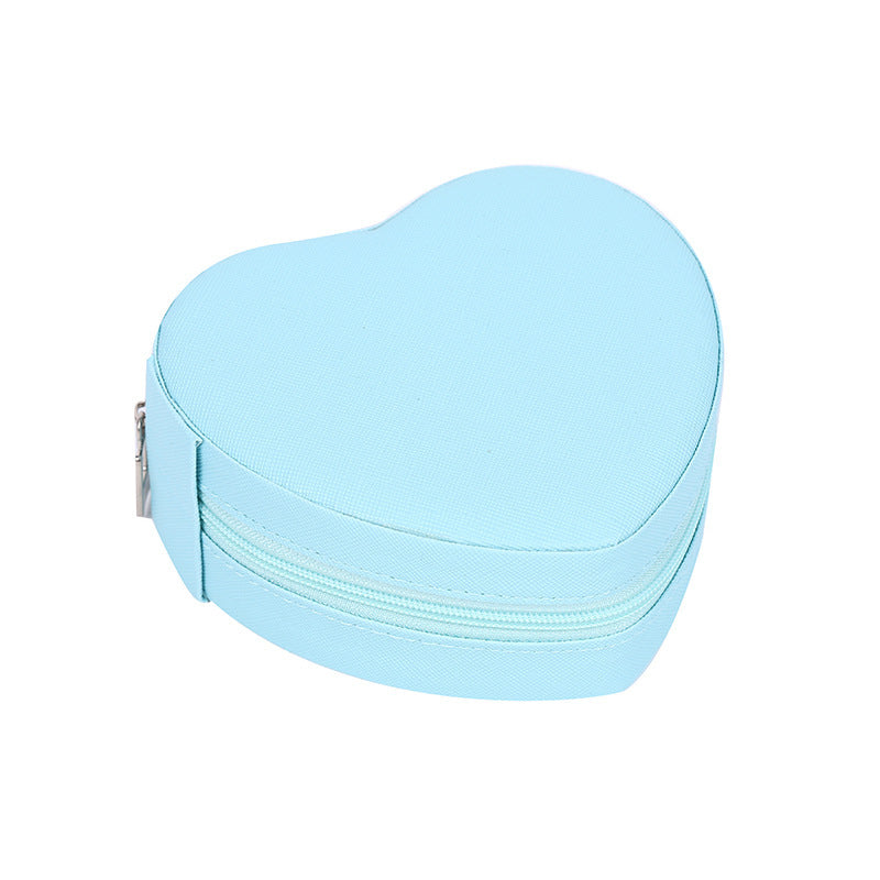 Heart-shaped Portable Travel Jewelry Storage Box