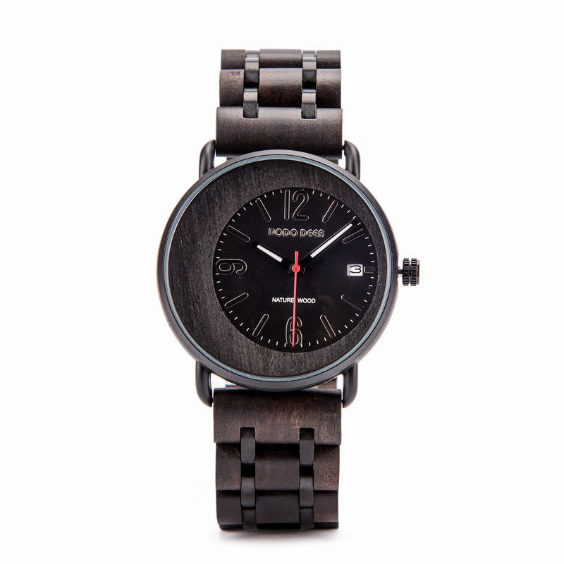 Wooden quartz watch