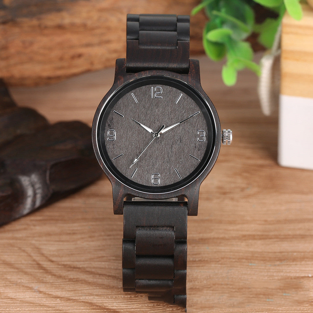 Wooden quartz watch