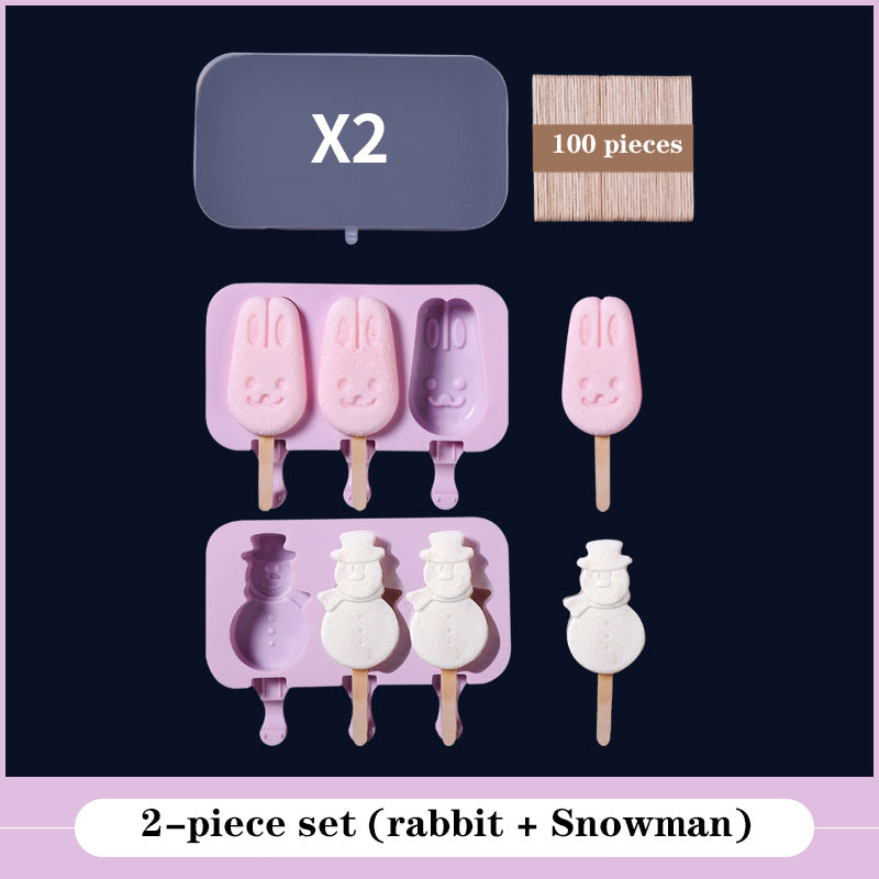 Silicone mould for ice cream household