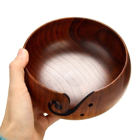 Handmade Wooden Yarn Bowl