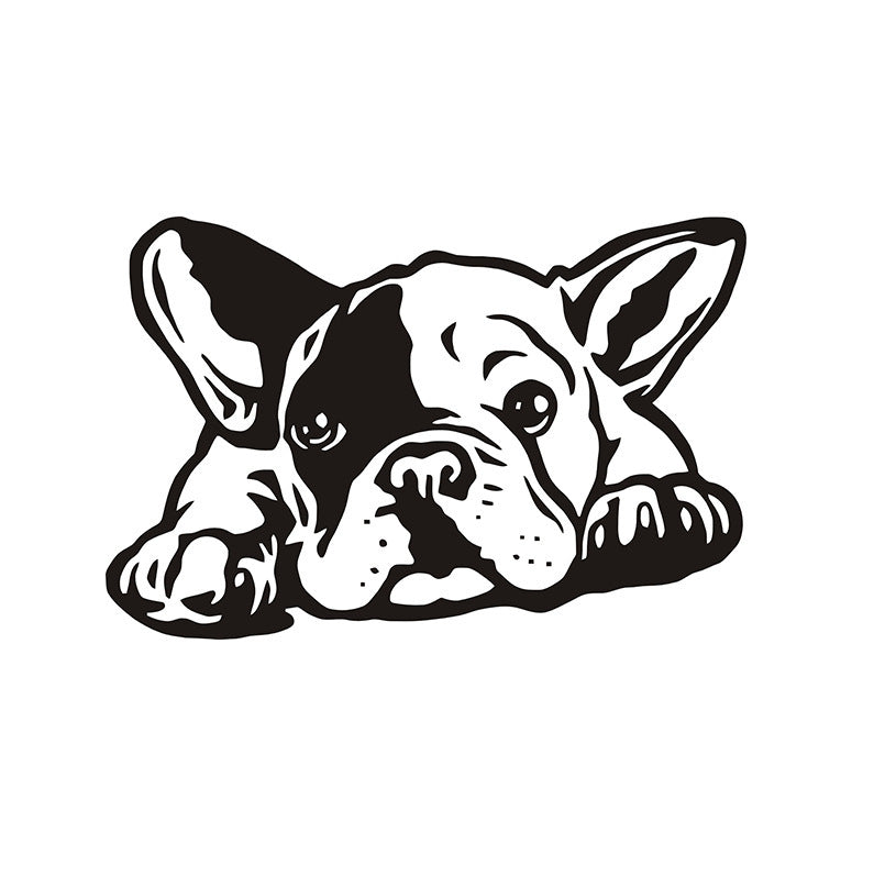 Bulldog dog wall decal