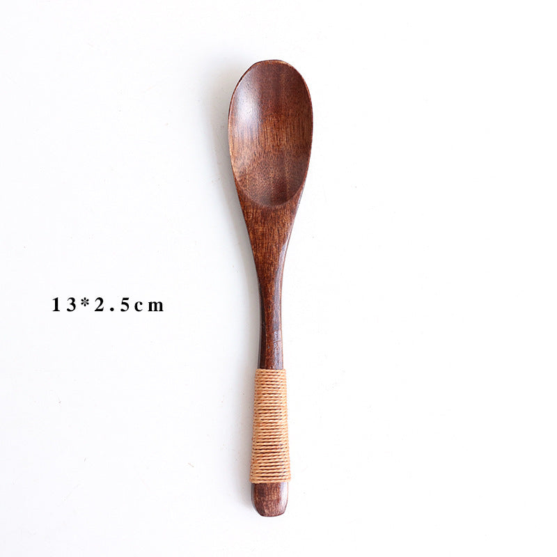 Wooden spoon baby eating spoon