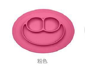 Children's meal pad with silicone smiling face plate