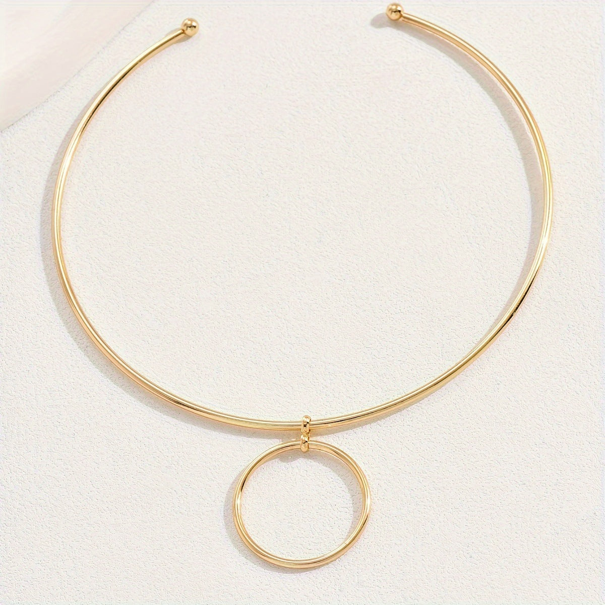 Metal Circle Collar Gold And Silver Elegant Personality