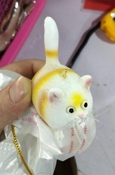 New Cute Cat Resin Crafts Decoration Pendant