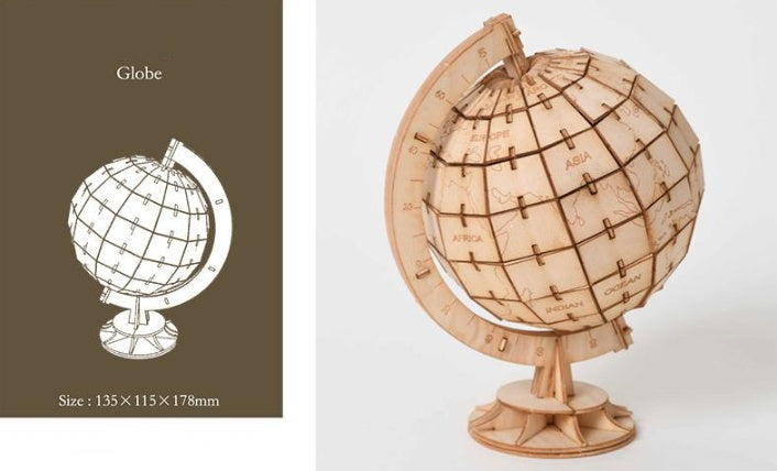 DIY toy globe 3D wooden