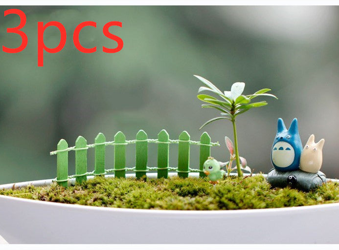 Small Wooden Fence Moss Micro Landscape Cake Baking Decoration