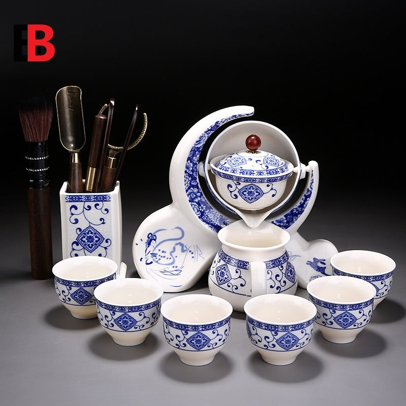 Blue And White Ceramic Creative Teapot Teacup Set