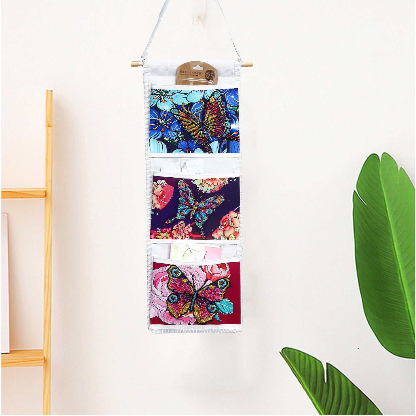 Craft Hanging Storage Bag Stick-on Crystals Painting Diamond Cross