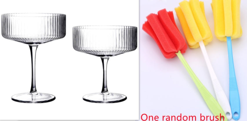 Light Luxury Vertical Striped Cocktail Glass