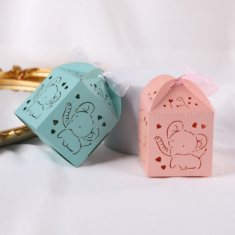 European Creative Xi Candy Box New Hollow Candy Box Small Elephant Laser Candy Box