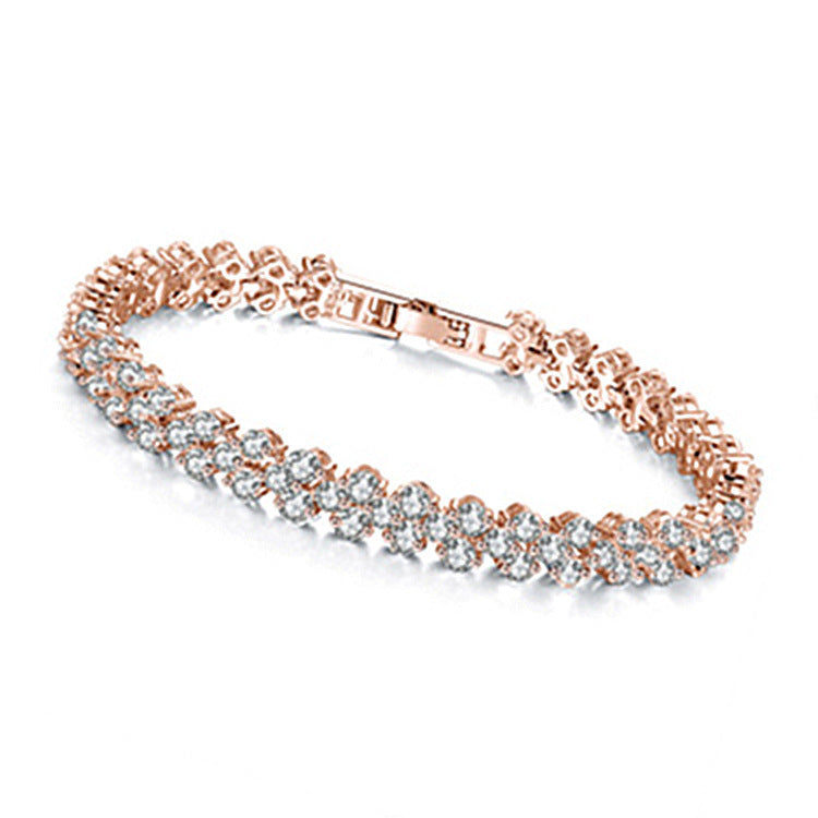 Fashion Women's Crystal Bracelet Gold And Silver Rose Gold Color Bracelet  Magnetic Therapy Bracelet Health Jewelry