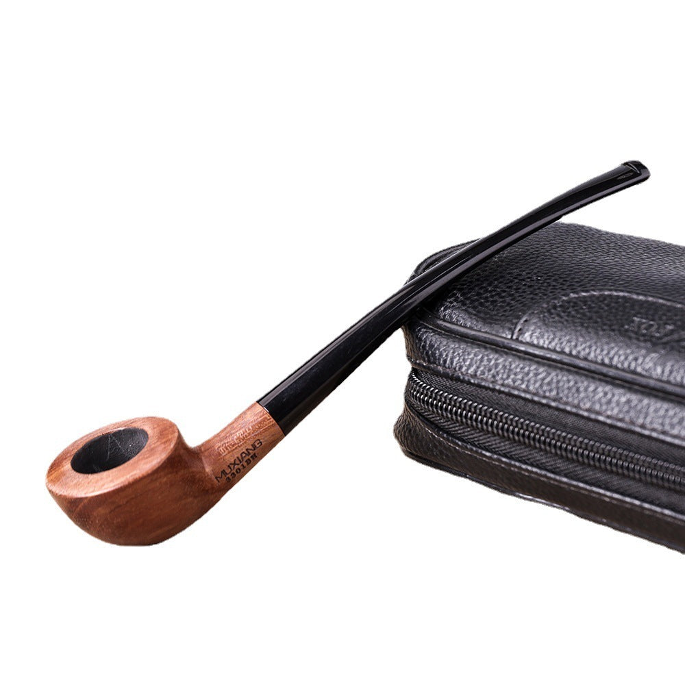 Costustoot Huanghua Pear Wood Pipe Wooden Hand Bucket Wooden Tobacco Pipe