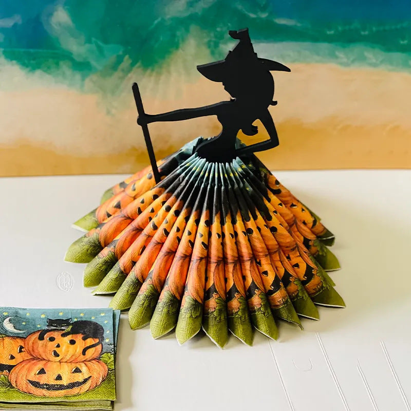 Wooden Halloween Witch Napkin Holder