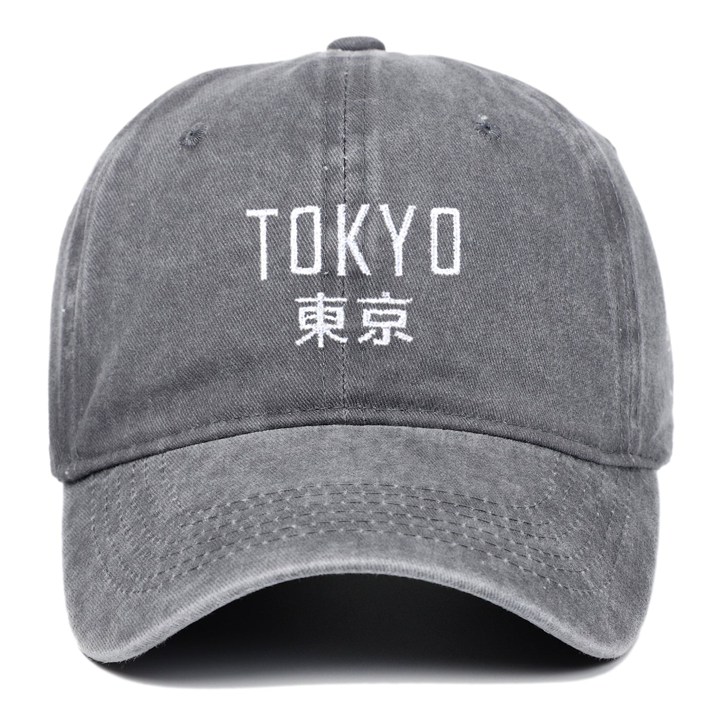 New Retro Washed Simple Tokyo Letters Hat