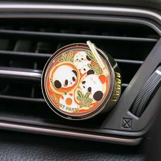 Panda Hot Pot Car Fragrance Outlet Perfume Decoration