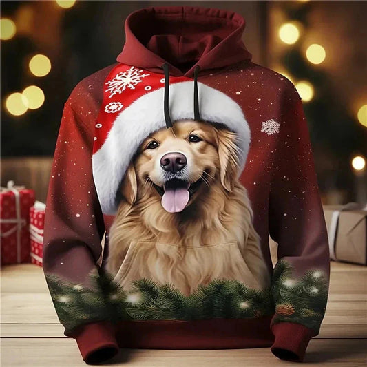 3D Printed Men's Clothing Cartoon Sweater Hooded Long Sleeve Top