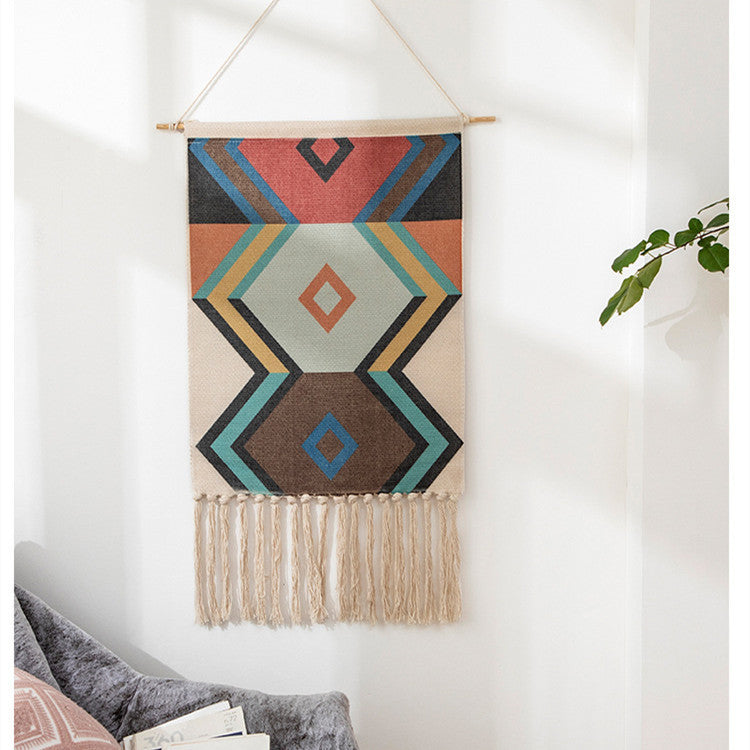 Decorative Wall Hanging With Fabric In The Living Room