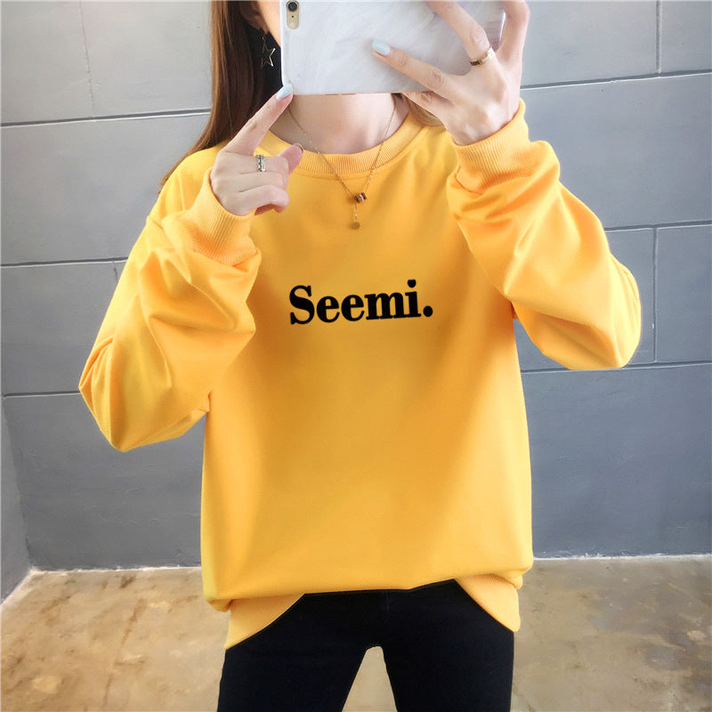 Thin Sweater Women's Round Neck Letter Jacket Plus Size Women's Clothing