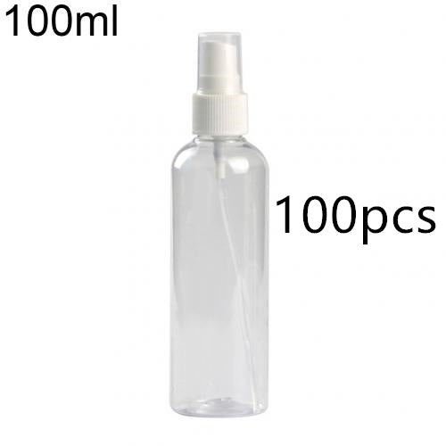 Clear plastic spray bottle