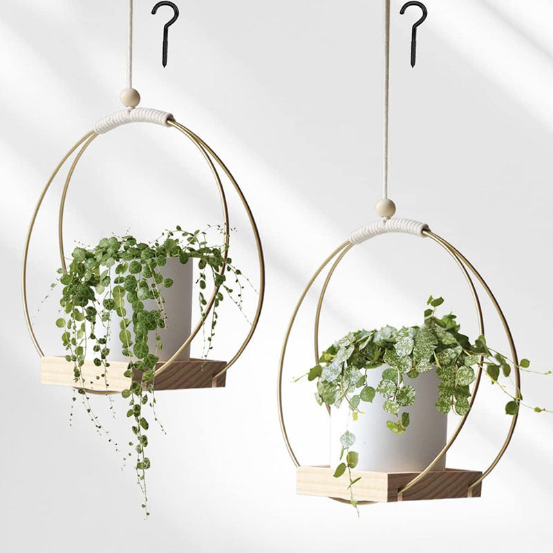 Hanging Flower Pot Plant Bracket Air Green Plant Flower Pot Decoration