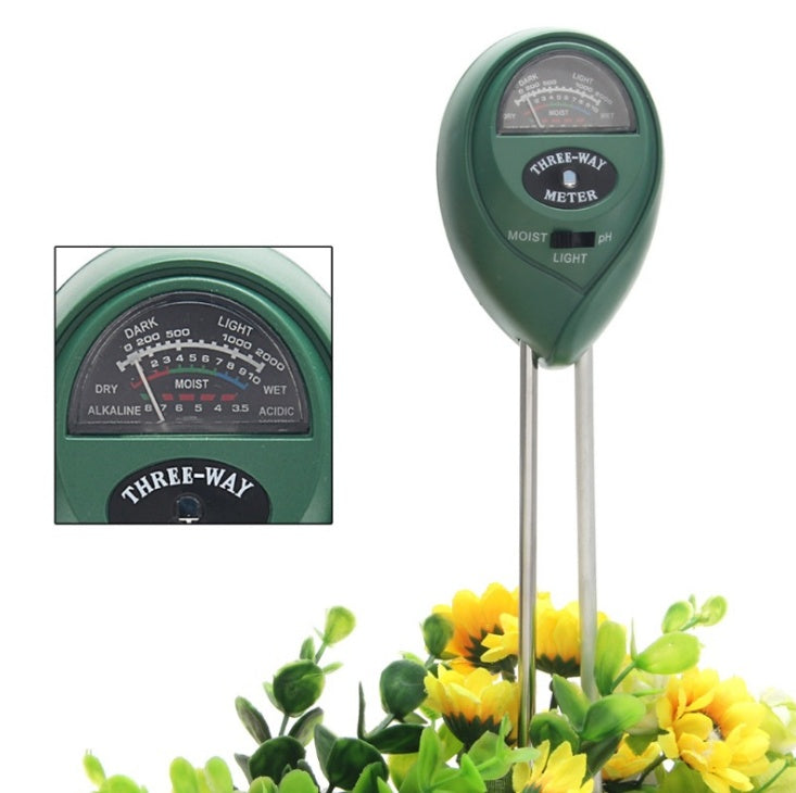 Three-in-one gardening tester Measuring pH value