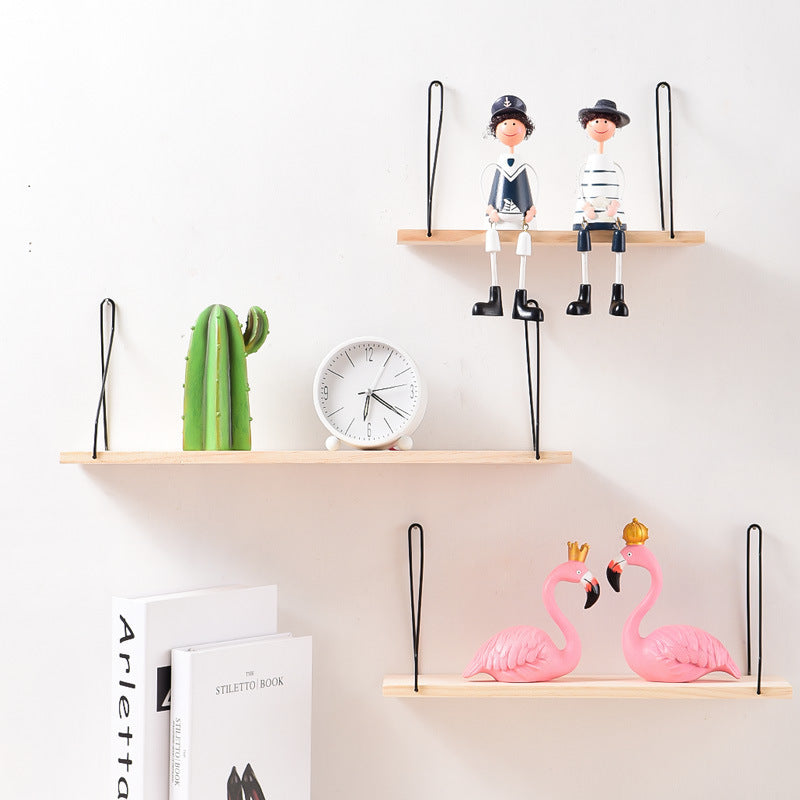 Wooden wall shelf