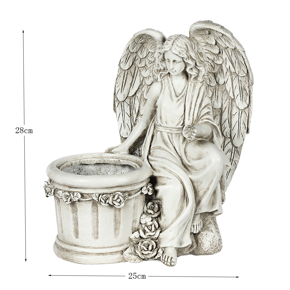 Creative angel flower pot garden layout