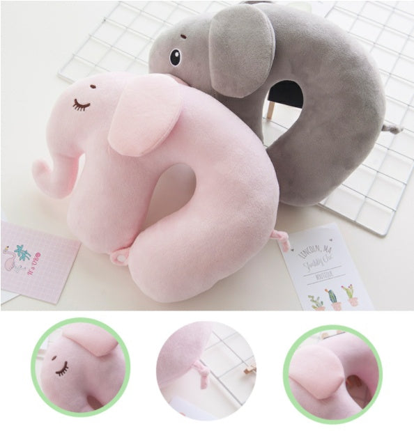 Elephant couple  U pillow neck pillow