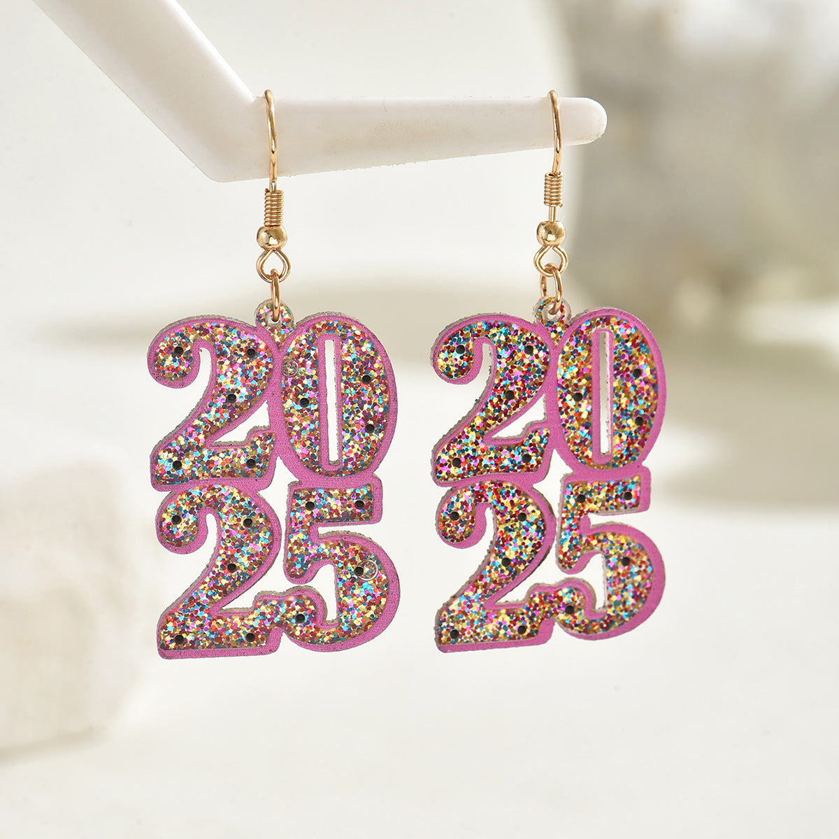 Digital Design Earrings For Women Colorful Oil Necklace