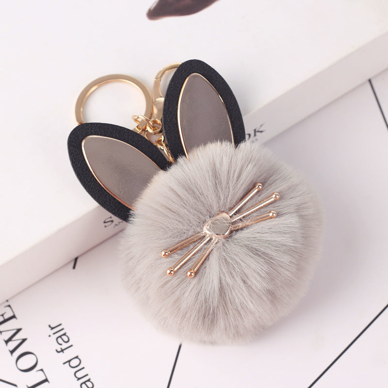 Faux Fur Ball Ladies Bag Key Chain Car Pendant