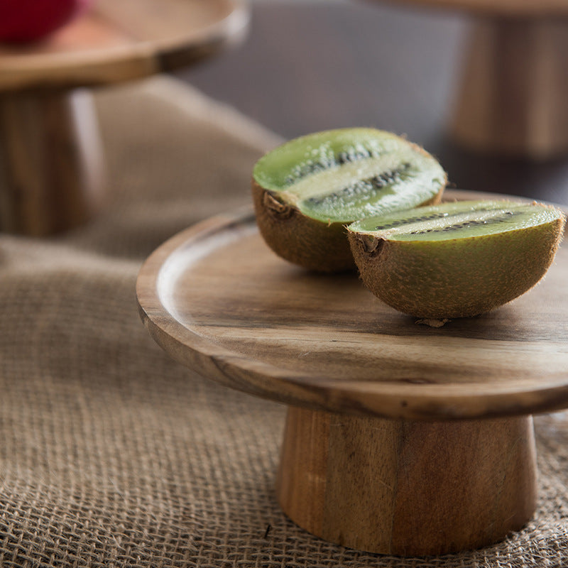 Solid wood dried fruit snack cake tray