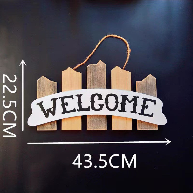 Creative Wooden Welcome Card Coffee Shop Tea House